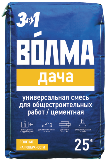 Смесь сухая цементная строительная "ВОЛМА-Дача", 25 кг